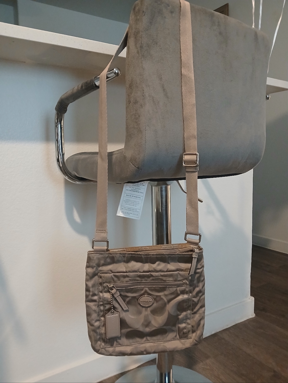 Taupe Crossbody Shoulder Bag  Lightweight Everyday Carry